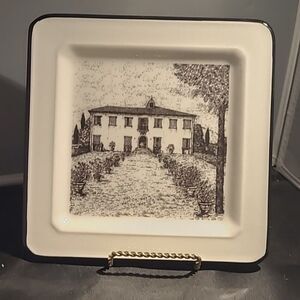Brunelli Italian Villa Cities Plate 10.25" Discontinued Made Italy